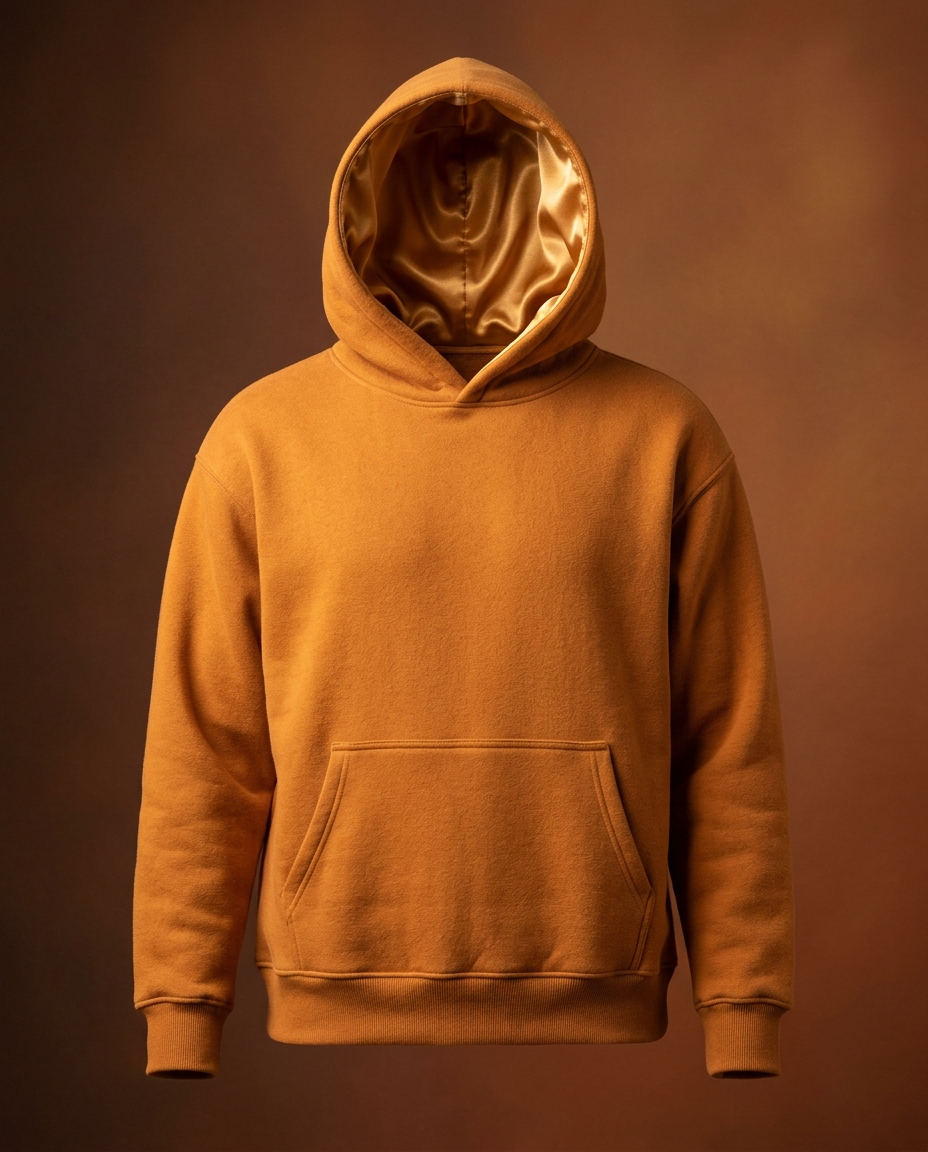 "Amber Harvest" Thick Satin Lined Pullover Hoodie