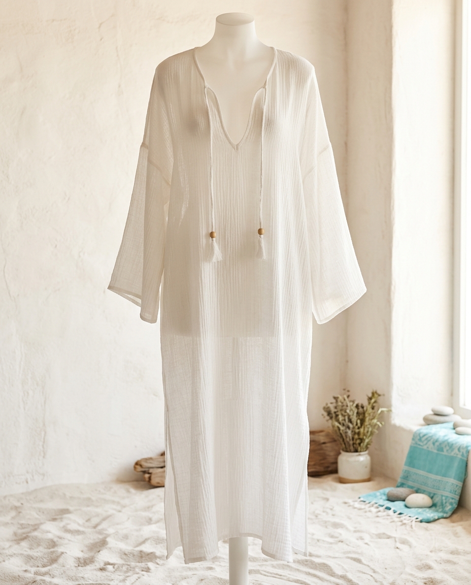 Shoreline Gauze Kaftan